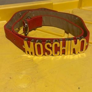 Moschino red & gold belt